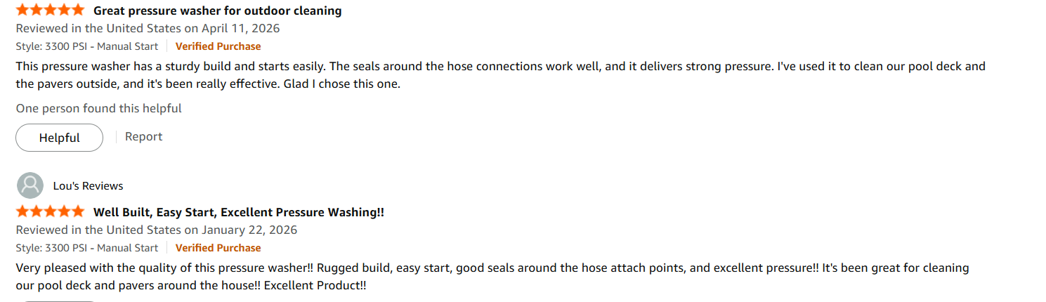 DeWalt DXPW3400PRNB-S full view showing yellow body and compact build