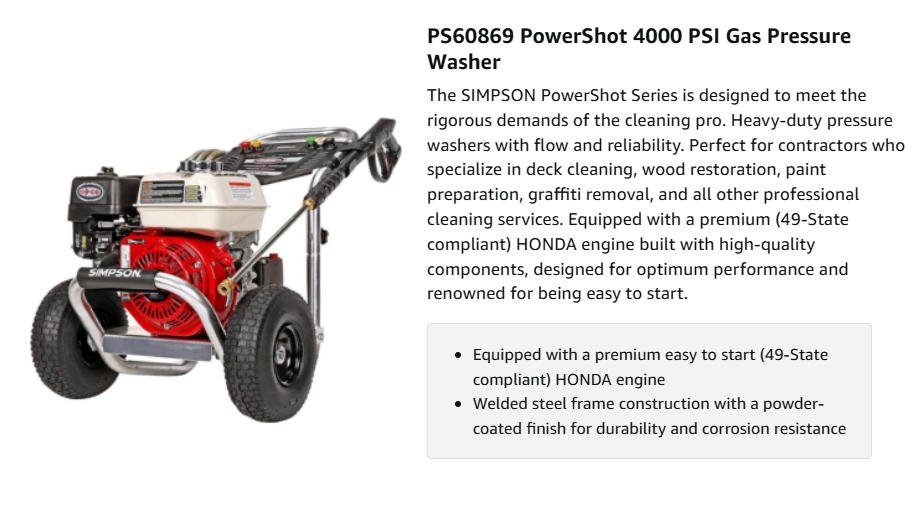 Pressure washing stone foundation with wand