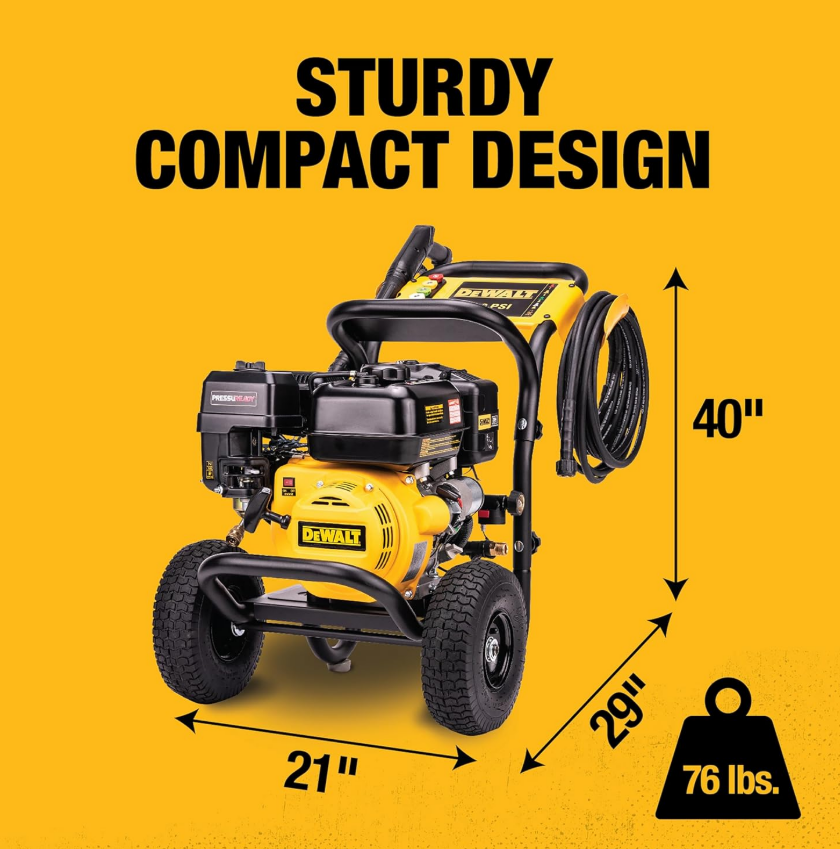 DeWalt DXPW3400PRNB-S product dimensions: 21" x 29" x 40", 76 lbs